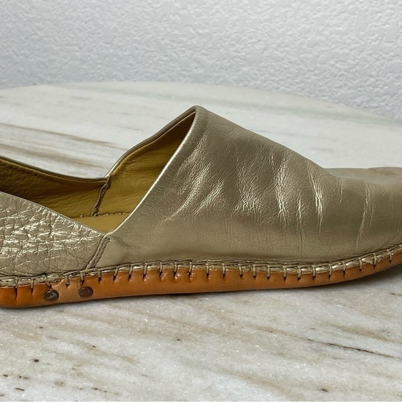 BEEK loafers gold women’s slip on sz 8 hand made - Picture 9 of 13